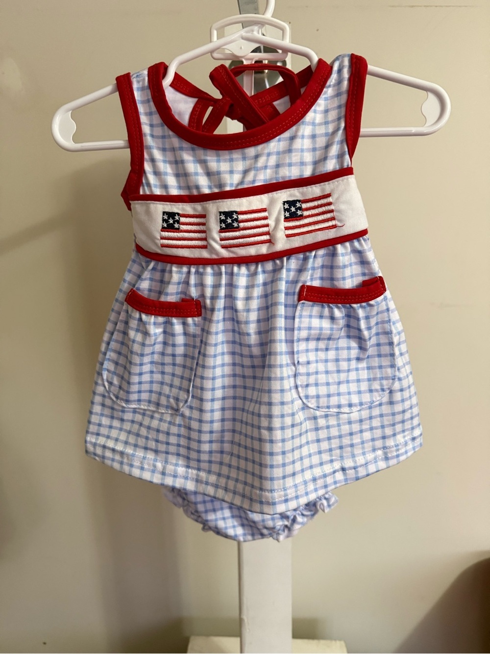 New July 4th Ruffle Butt Diaper Set